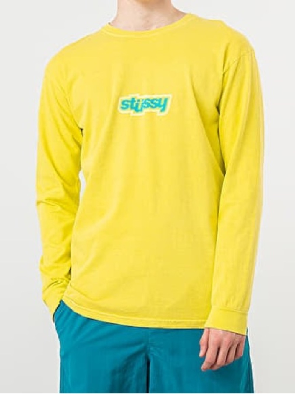 🆕 NWOT Stussy | Bright Yellow Long-Sleeve Logo Tee | Small